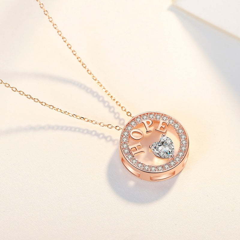 Emma Manor Necklace For Women 18k Gold Plated 925 Silver 5A Zirconia Diamond Hope Pendant Necklace